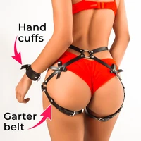 b cyqz leather harness for women garter lingerie harajuku stockings goth body buttocks bondage leather leg belt tight suspenders