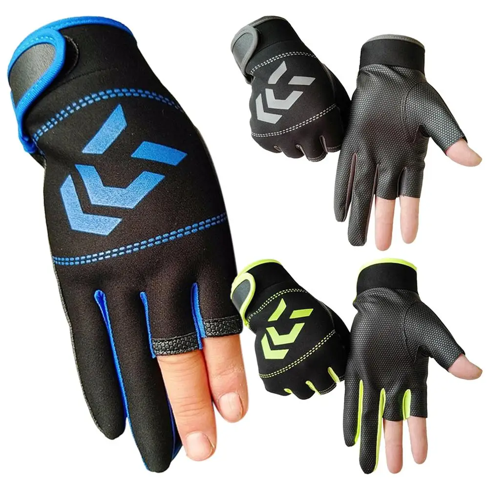 

Unisex Breathable Anti-slip 3 Fingers Protective Gloves for Outdoor Non-slip Fishing Protective Gloves
