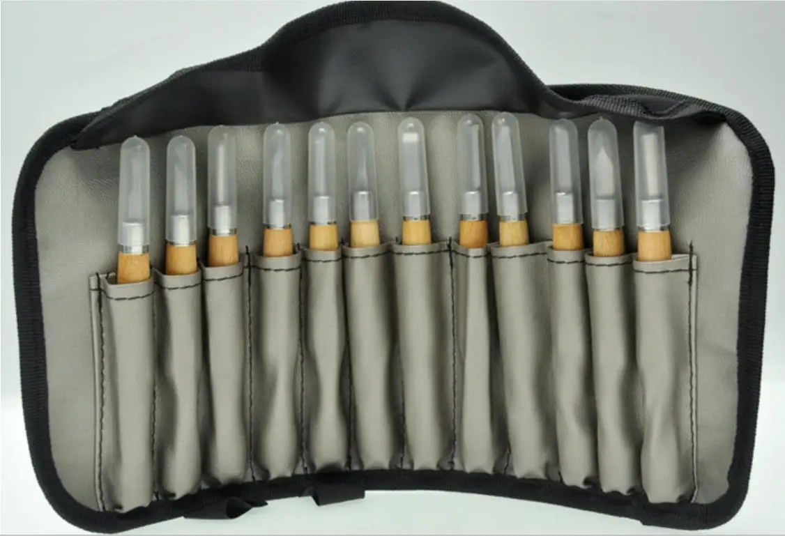 

12pc Wood Carving Knife Chisel kit Hand Tools For Carving Wood Gouge Chisel