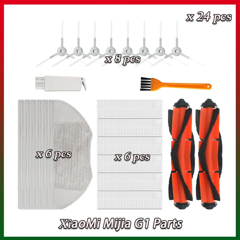 

Основная щетка, фильтр НЕРА, тряпичная ткань для швабры для Xiaomi MJSTG1, боковая щетка, аксессуары для очистки Xiaomi Mijia G1, необходимые запасные час...