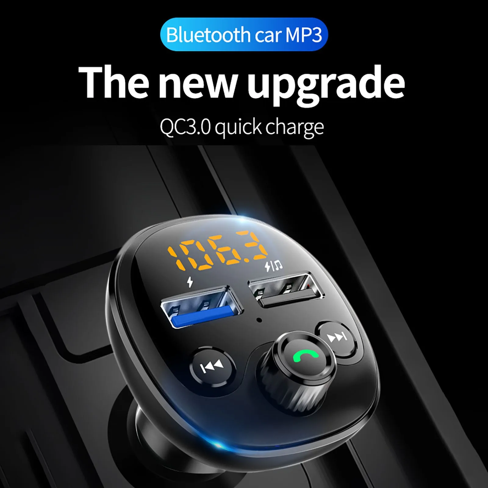 Зарядное устройство для телефона BT20Car + динамик 2 в 1 Bluetooth MP3 без потери качества