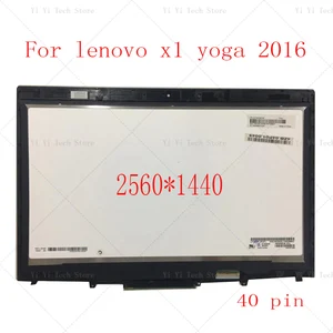 14 20fq wqhd lcd led display touch screen digitizer assembly for lenovo x1 yoga 1st gen 25601440 2016 year free global shipping