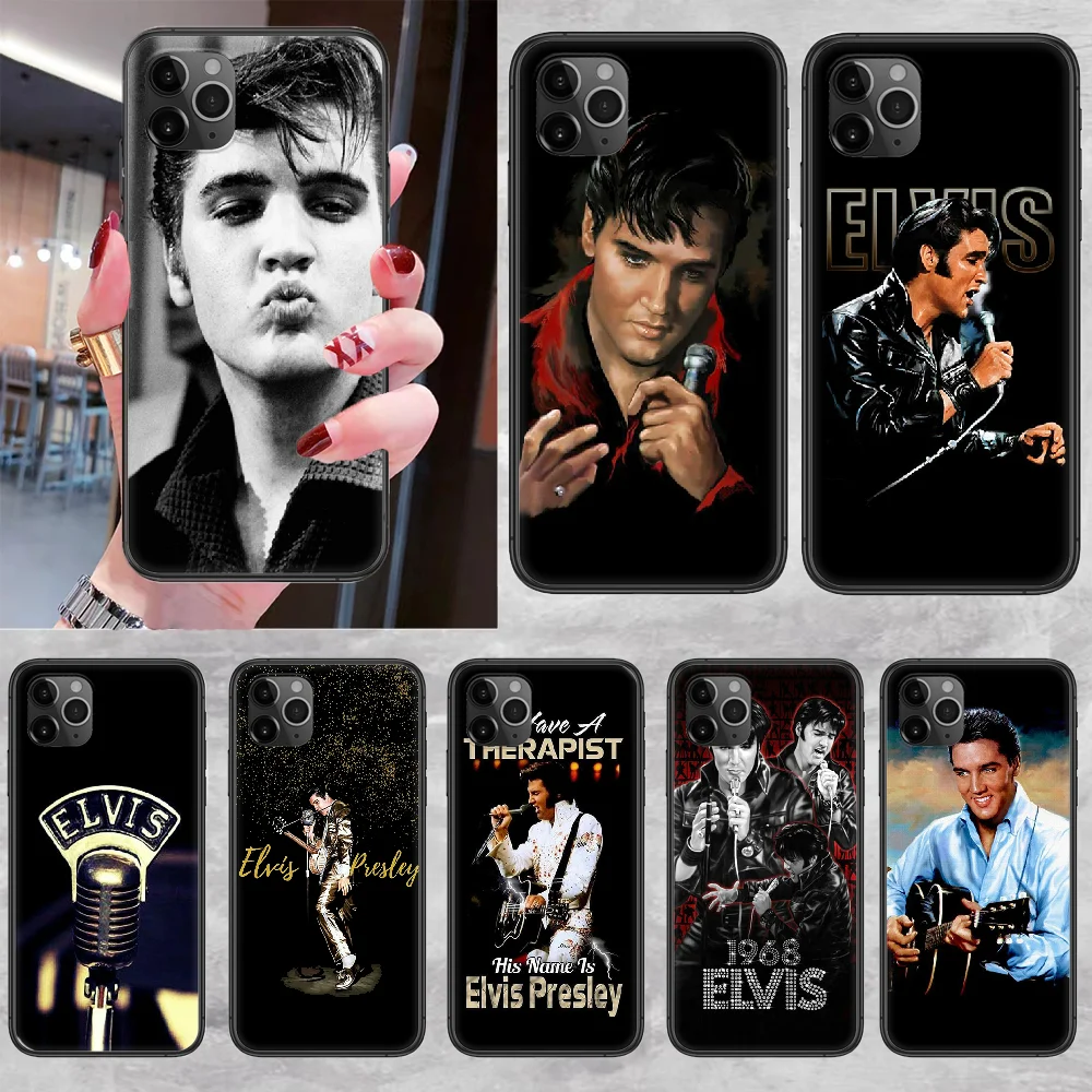 Чехол Elvis Presley для телефона корпус iphone 5 5s se 2 6 6s 7 8 12 mini plus X XS XR 11 PRO MAX черный
