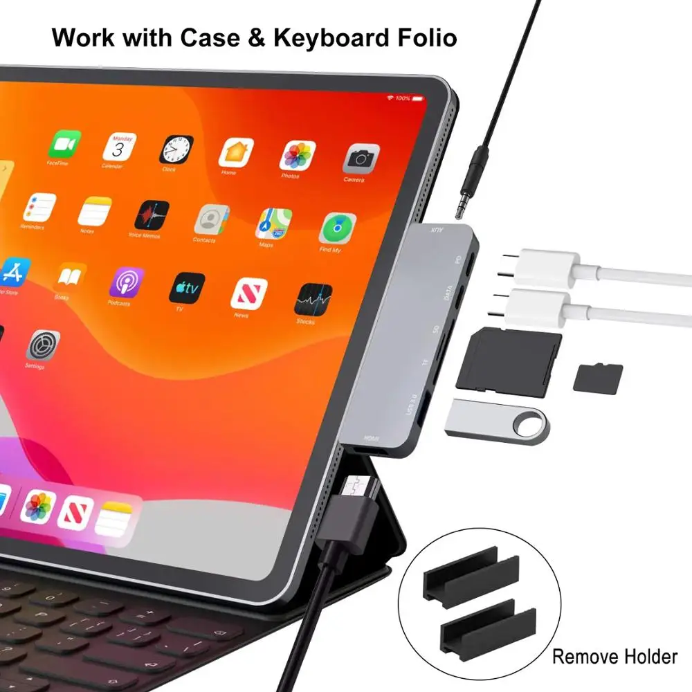 USB концентратор для iPad Pro Type C на аудио HDMI SD TF кардридер 3 0 адаптер Macbook док станция
