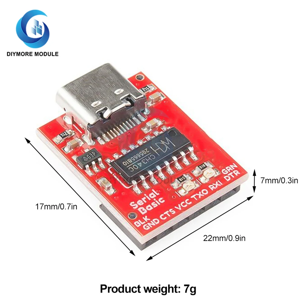 Тип C в TTL последовательный порт CH340C модуль CH340 USB шина преобразования чип ISP