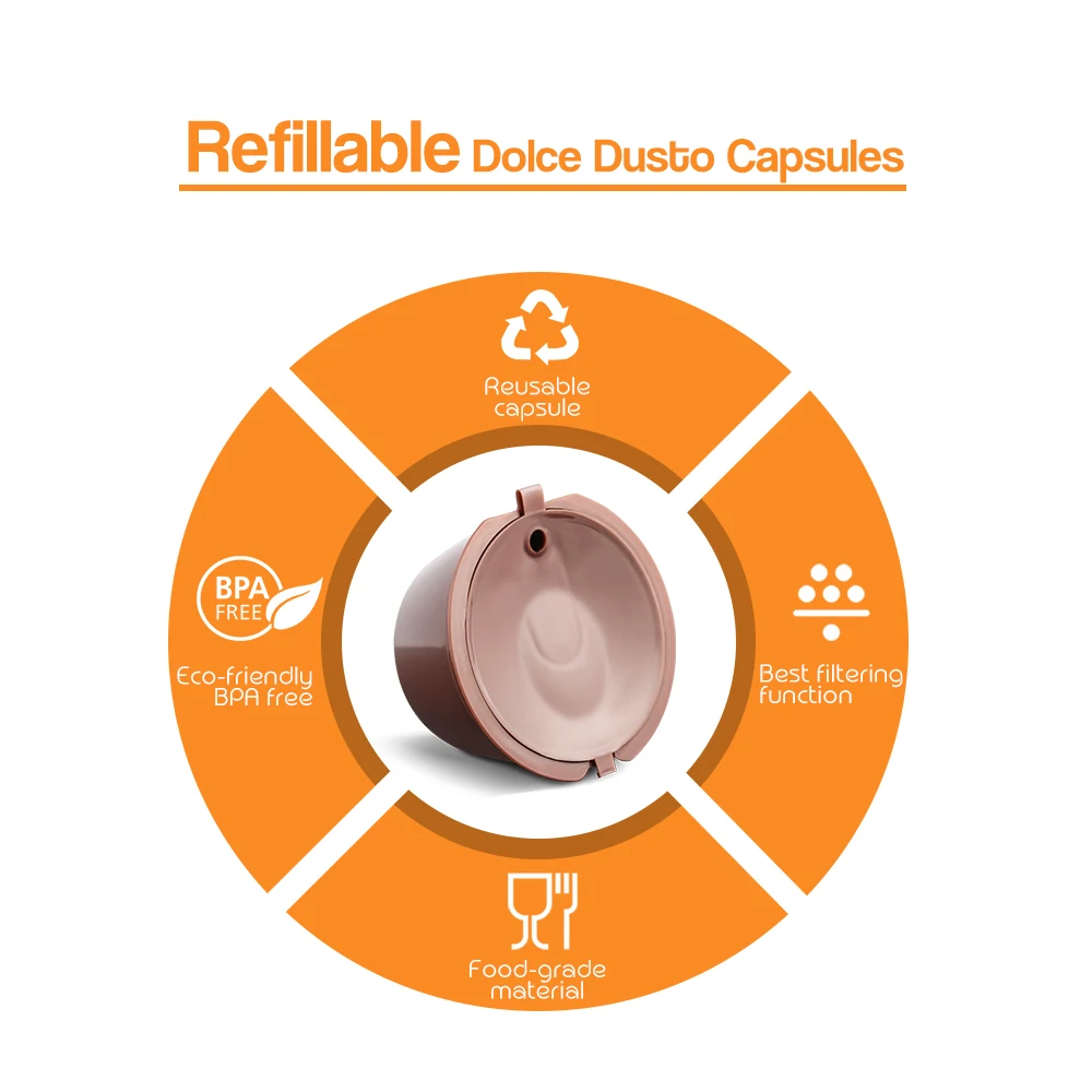 Многоразовые Кофе капсула для combinacapsule фильтр фильтры чашки совместимый dolcegusto с