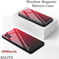 for samsung galaxy s9 s9 plus note 8 9 battery case gradient tempered glass wireless magnetic battery charger power bank case