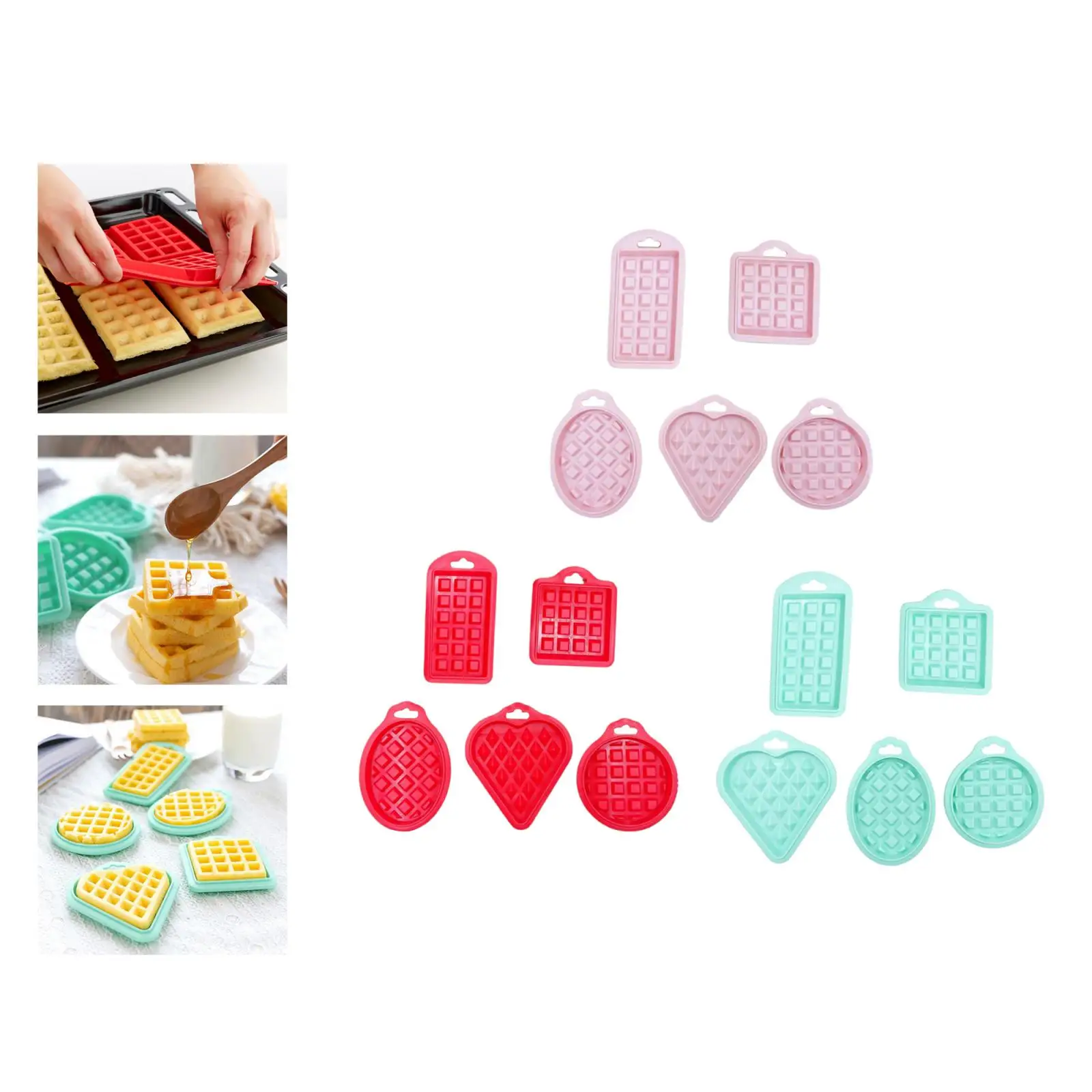 

5pcs Non-stick Silicone Cake Molds Biscuit Chocalate Snack Cooking Pan