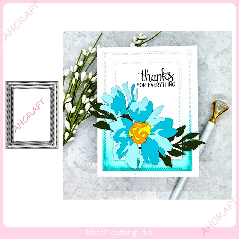 

Rectangle Background Frame DIY Craft Metal Cutting Die Scrapbook Embossed Paper Card Album Craft Template Stencil Dies