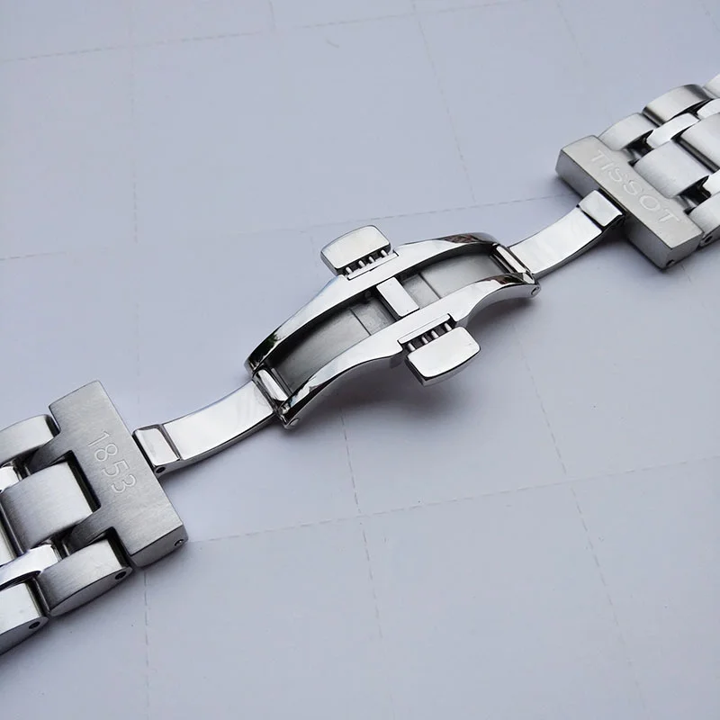 Stainless Steel Watch Band For Tissot Library Map T035 410A 18mm 22mm 23mm 24mm Wristband Curved End Replacement Wrist Belt