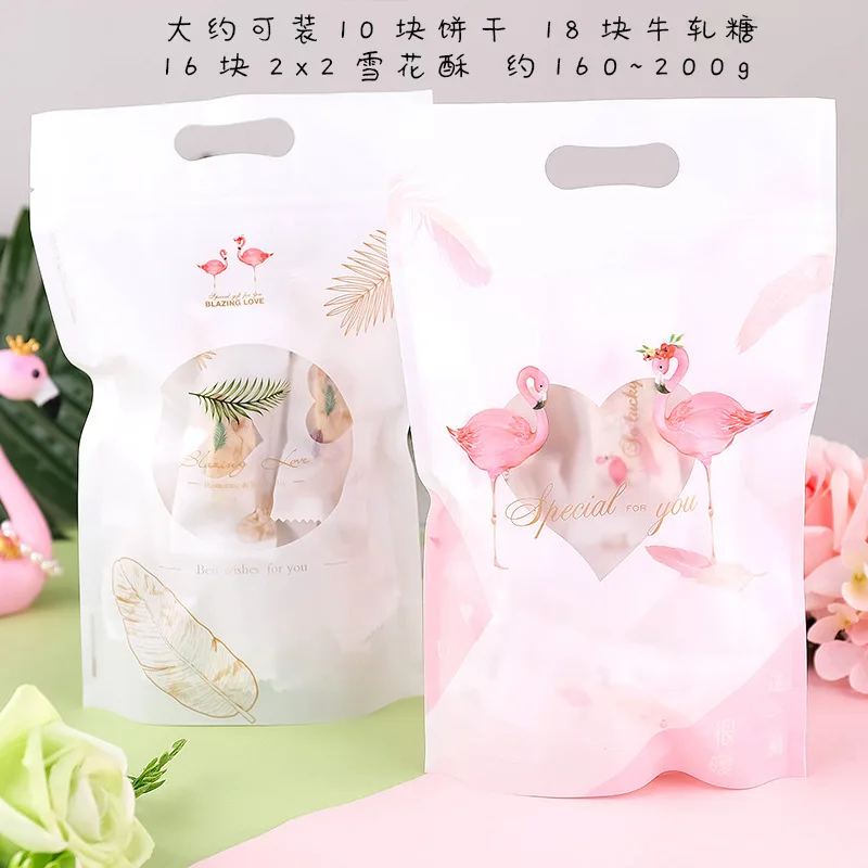 

Romantic Flamingo Transparent Ziplock bag Wedding Gifts for Guests plastic bag for gifts пакет christmas gift bag упаковка 50pcs