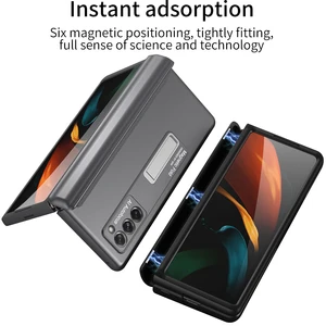 magnetic attraction kickstand case for samsung z fold 3 case fold2 all inclusive hinge protector case for galaxy z fold 2 case free global shipping