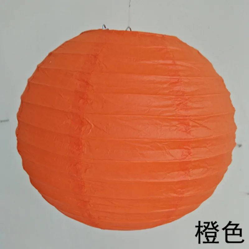 2pcs-Orange 2 шт. 4/6/8/10/12/14/16 дюймовый круглый одежда для свадьбы, дня рождения Бумага украшения-фонарики, подарок, ремесло, сделай сам, светильник подвесной шар - Цвет: 2pcs-Orange