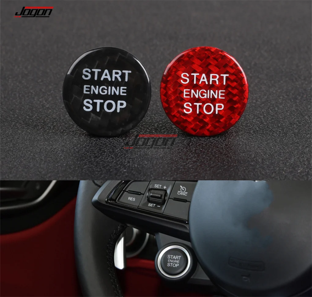 Крышка переключателя двигателя из углеродного волокна для Alfa Romeo Giulia Stelvio 2017 2018 2019