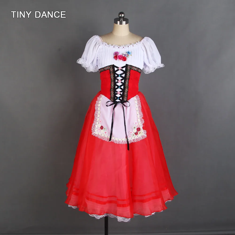 Белое шифоновое платье-пачка с короткими рукавами для балета и танцев Платье