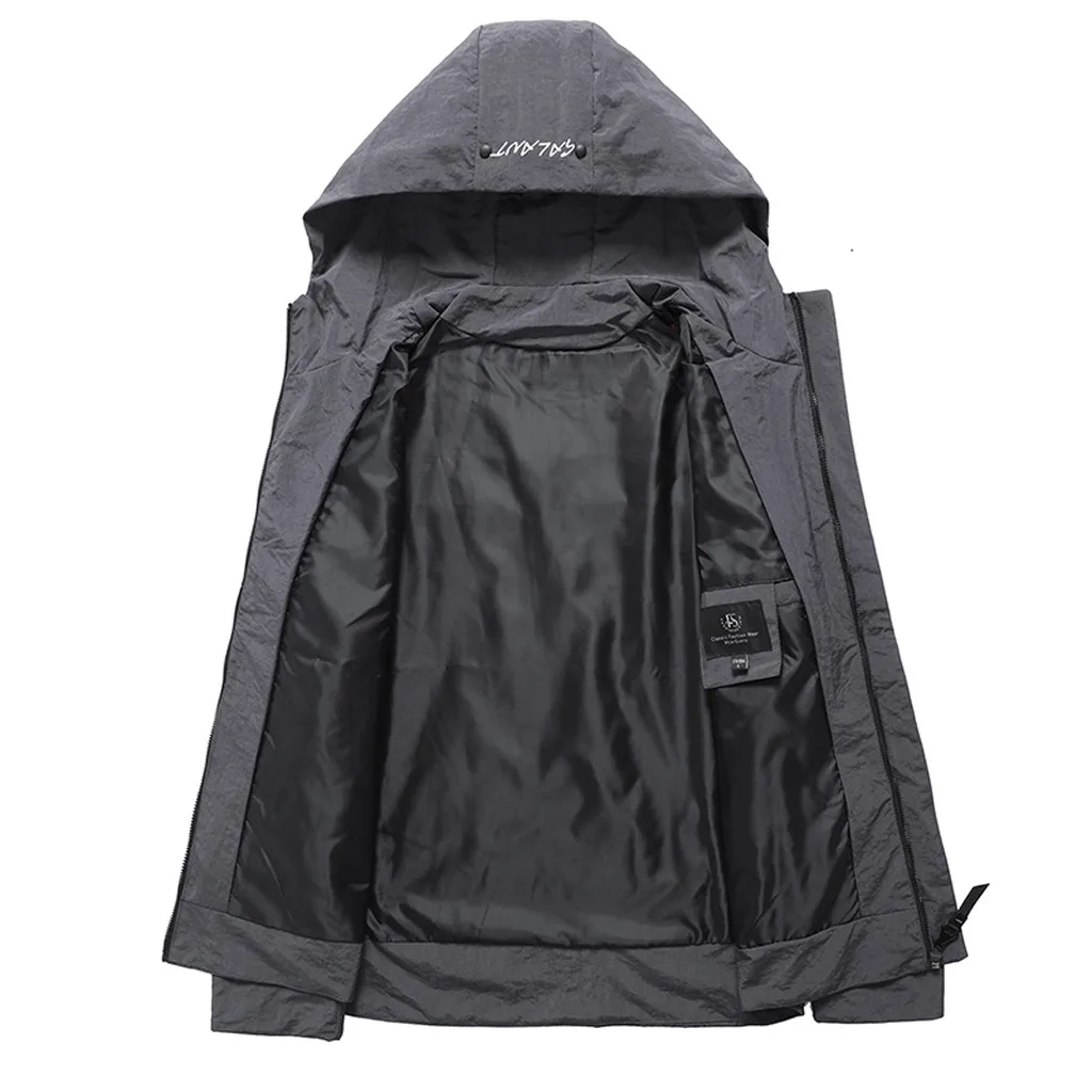 SAGACE 2020 осеннее Новое модное мужское пальто ветровка тонкое с капюшоном