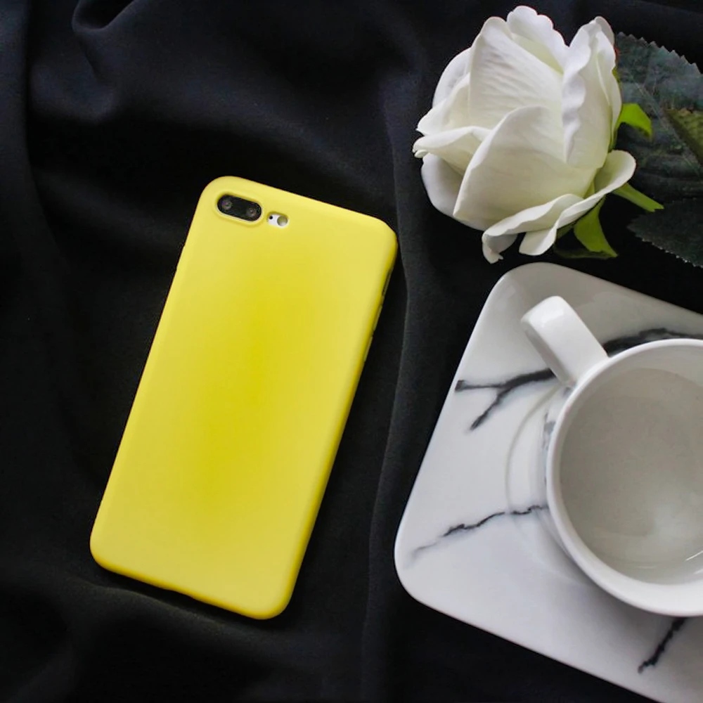 Свежий лимонно желтый чехол для телефона iphone Apple XS XR 8plus 8 7plus 7 все включено мягкий