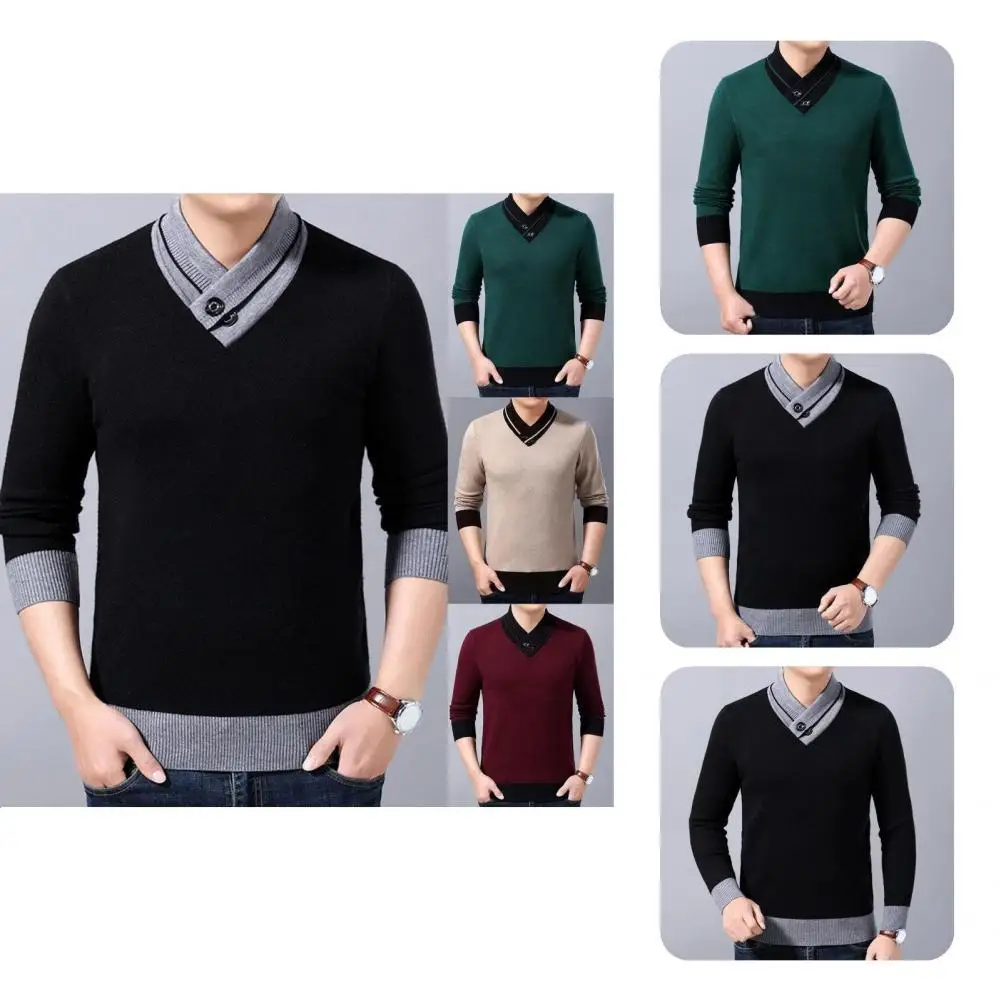 

Теплый модный легкий мужской свитер с длинным рукавом Весенний свитер высокая эластичность для школы