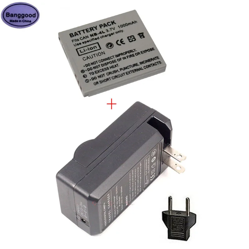 3 7 V 1000 мА/ч NB 4L NB4L CNB CNB4L Камера Батарея + AC Зарядное устройство для Цифрового