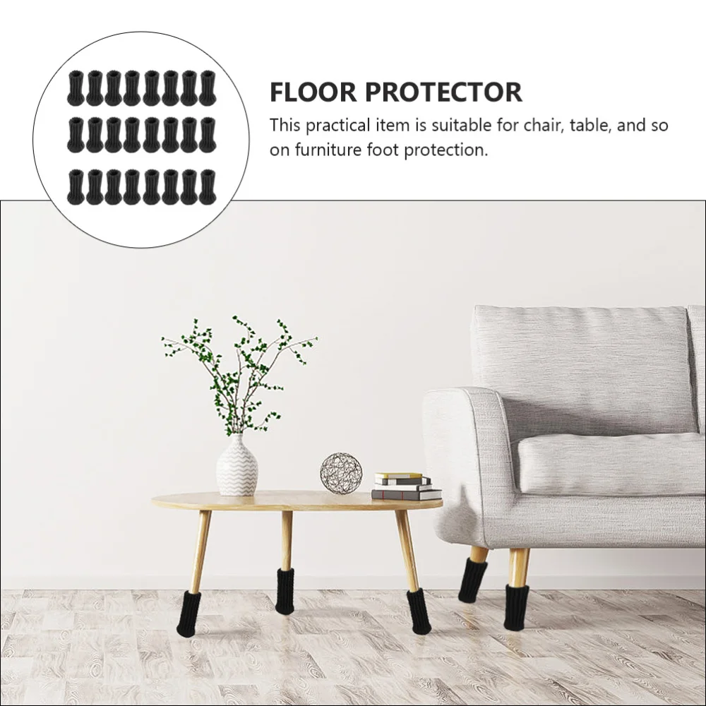 

24Pcs Chair Leg Socks Durable Furniture Socks Pads Non-Slip Chair Leg Socks
