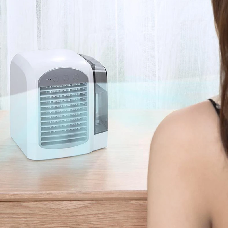 

Portable Air Conditioner Fan, Air Cooler Super Quiet Desk Fan with Handle, Misting Fan, 3 Speeds for Home