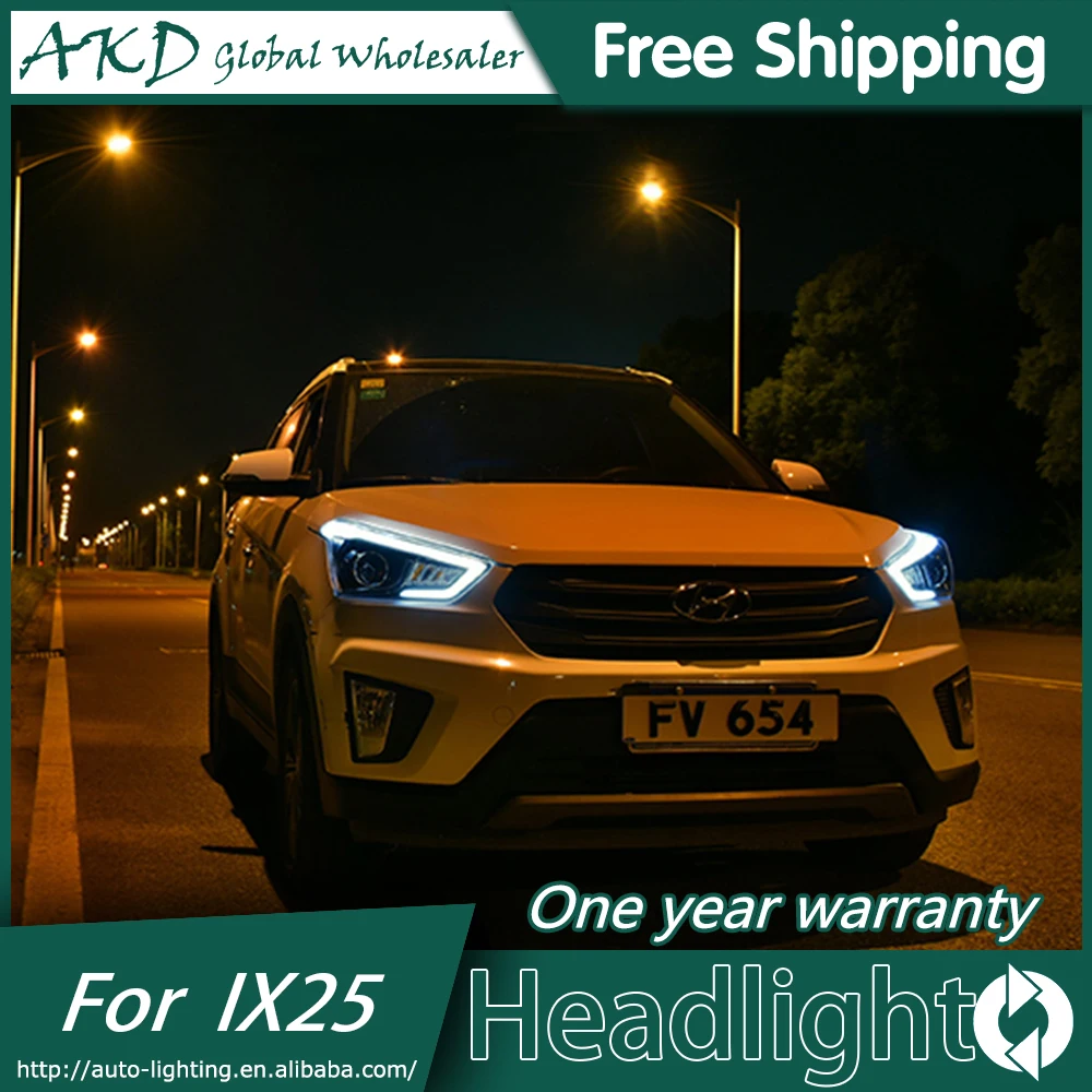 Автомобильный Стайлинг головной светильник для Hyundai IX25 s 2015 Creta светодиодный