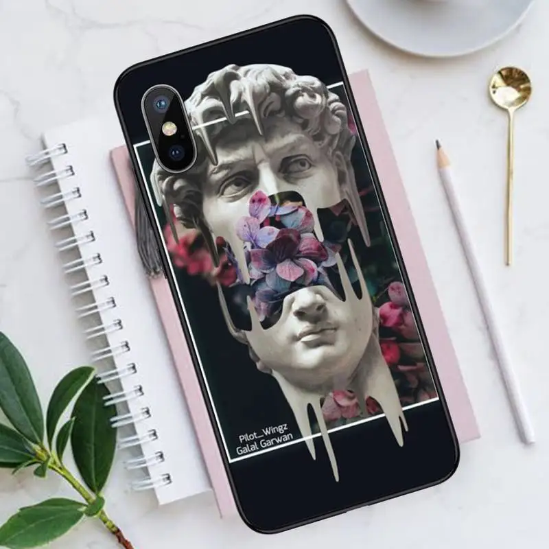 

David statue art pattern Phone Case for iPhone 11 12 mini pro XS MAX 8 7 6 6S Plus X 5S SE 2020 XR Luxury brand shell funda