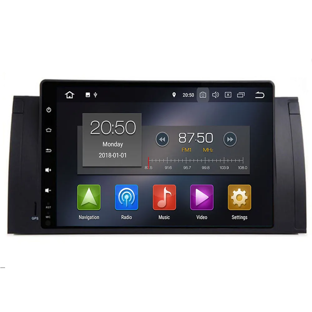 Автомобильный GPS навигатор DSP IPS Android 10 4G 8 CORE 64G для BMW X5 E53 2019 1999 E39 2006 1995 M5 радио