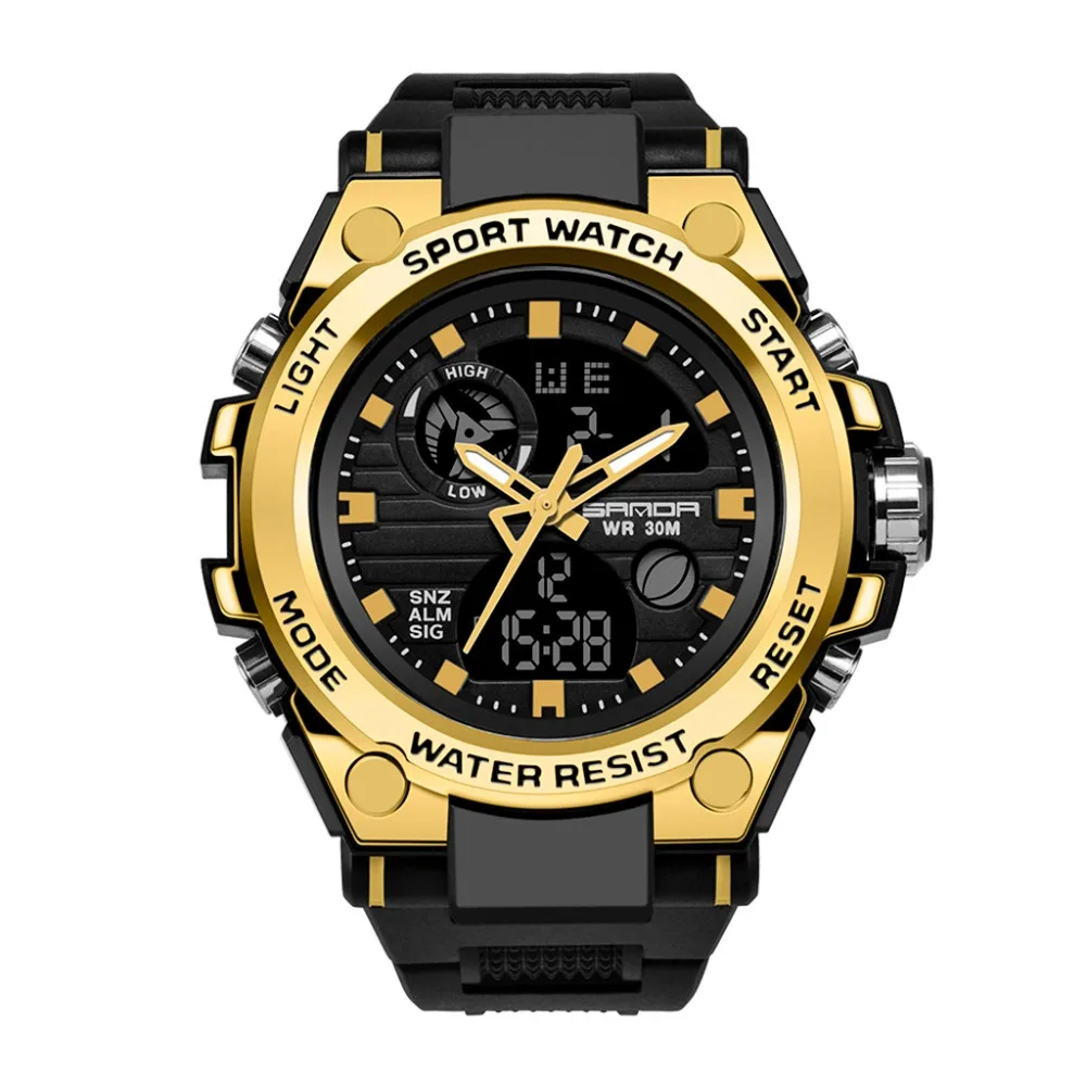 reloj мужские спортивные часы с двойным дисплеем Аналоговый Цифровой светодиодный электронный модные наручные часы reloj hombre erkek kol saati