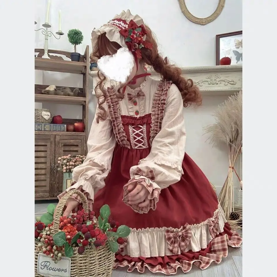 

Lolita Dress Kawaii Vintage Maid Cosplay Sweet Girl Tea Party Vitorian Dress