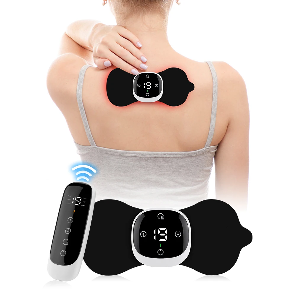 

EMS Pulse Neck Shoulder Electric Massager Mini Patch Hot Compress Intelligent Remote Control Cervical Relief Health Care