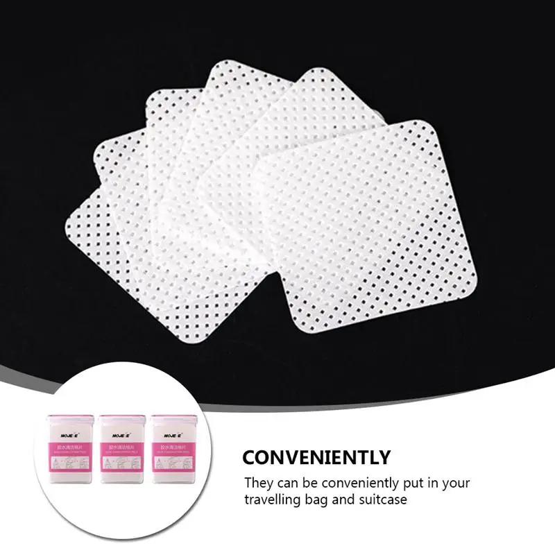 

600 Sheets Eyelash Extension Glue Wipes Glue Residue Remover Cleansing Pad Eyelash Extension Glue Wipes