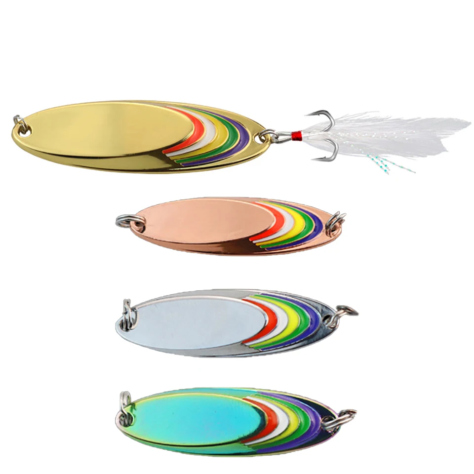 

1 шт., металлическая блесна-ложка, приманка с крючком, рыболовные приманки, Тонущая искусственная приманка-ложка 5,0 г-60 г