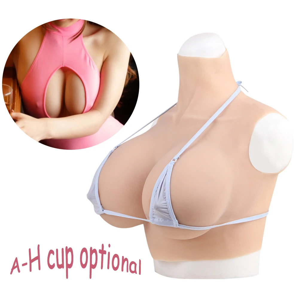 Реалистичная Силиконовая задняя часть A-HCup груди для косплея Drag Queen шимпанк -