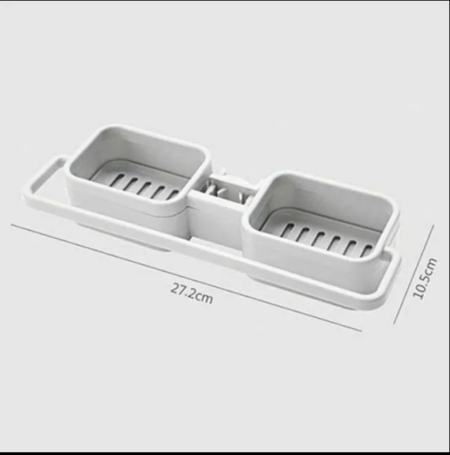 

Hot Storage Organizer For Kitchen Sink Faucet Sponge Soap Cloth Drain Rack Holder Shelf