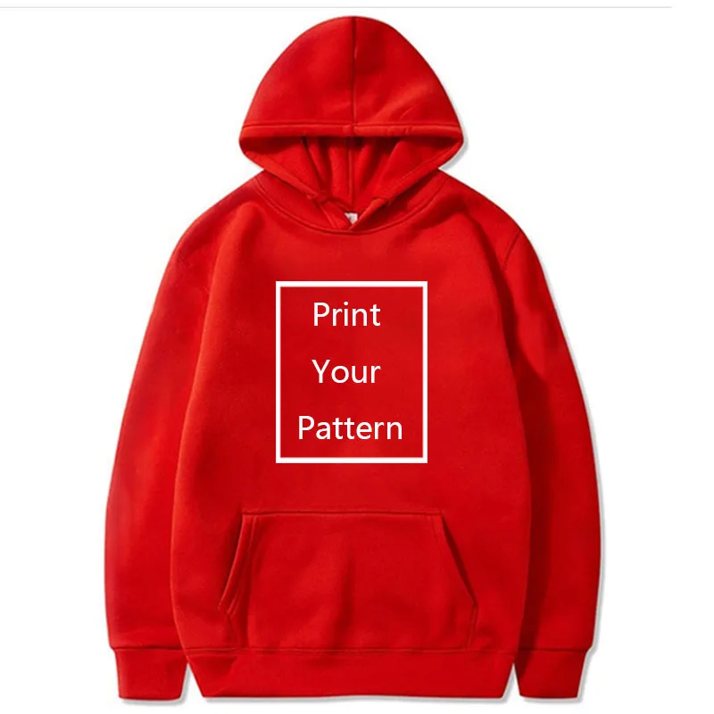 Print Your Pattern Hoodie Long Sleeve Street Hooded Sweatshirt for Adult Children