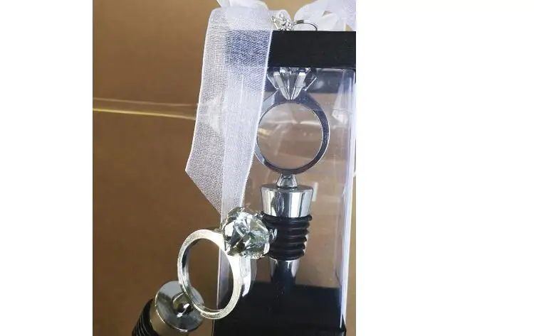 Бриллиантовое кольцо бутылка для вина пробка в подарочной коробке Свадебная