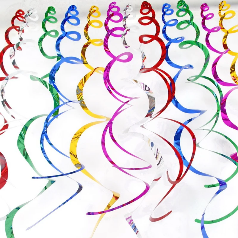 Висячий потолок с металлическим блеском 6 цветов украшение на свадьбу Хэллоуин