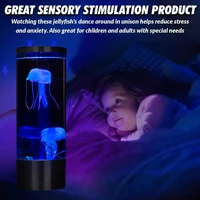 the calm ocean simulation aquarium cylindrical fish tank light usb plug in led jellyfish light colorful color changing l