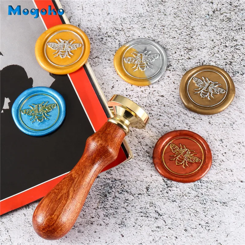 Mogoko 1 шт. воск печать штамп ретро дерево классический уплотнение конверты для