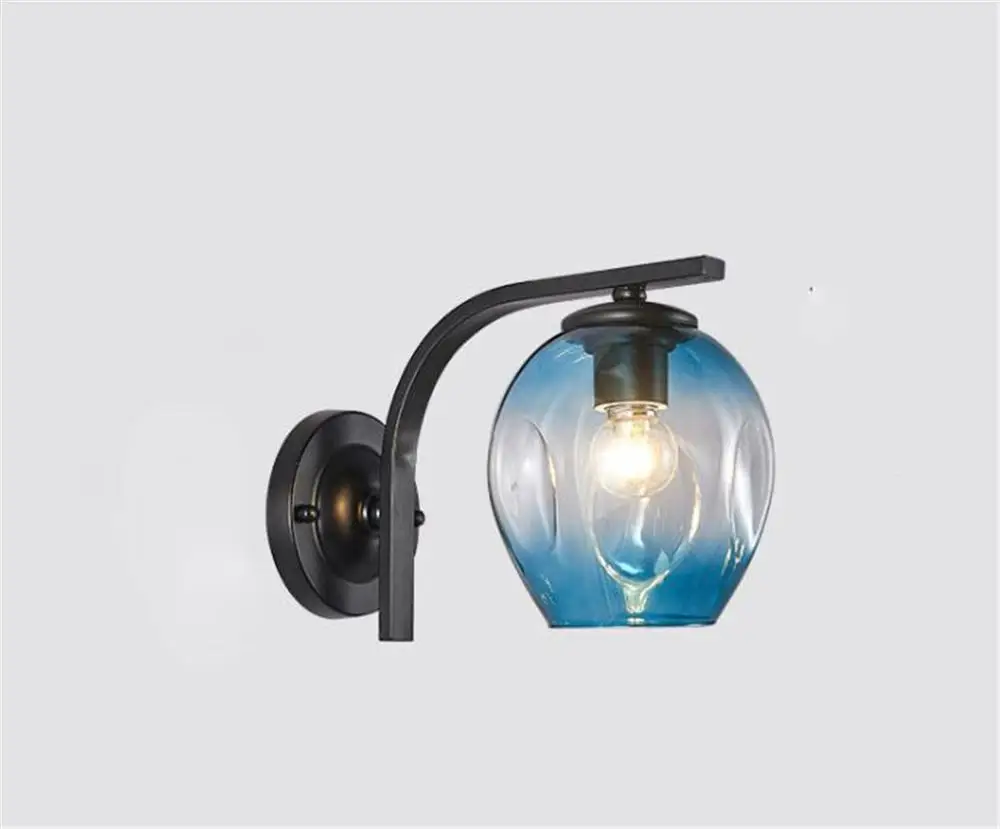 Настенные светильники в стиле индастриал синие черные коньяк выцветающие