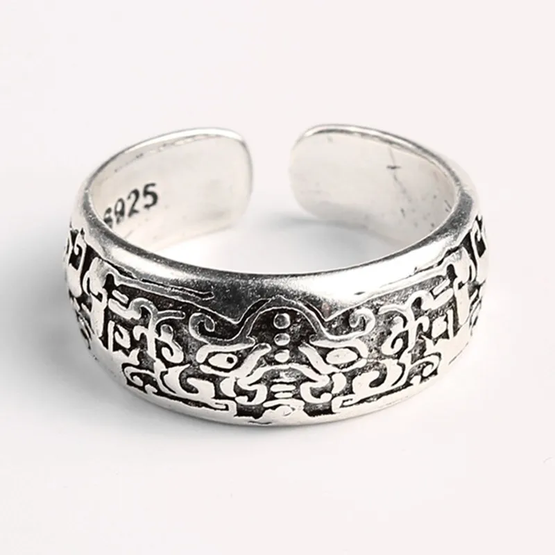 Винтаж божественный зверь кольца для Для мужчин Регулируемая животных Открытые