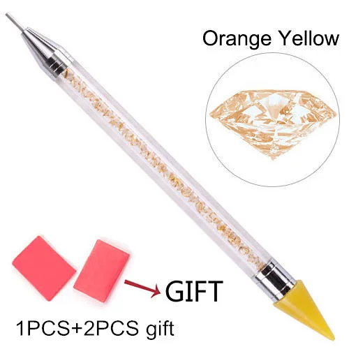 Yellow-1PCS Белый карандаш бумажный деревянный карандаш палочки горячей фиксации Стразы не горячей фиксации Стразы Diy инструменты B1972 - Цвет: Yellow-1PCS