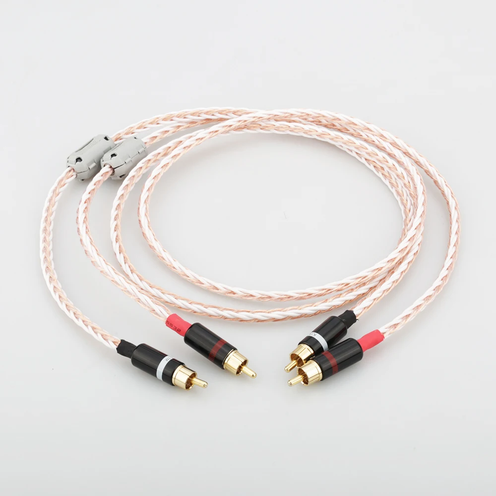 Высококачественный кабель Audiocrast с RCA на Hi-end HIFI OFC чистая медь серебро смешанный