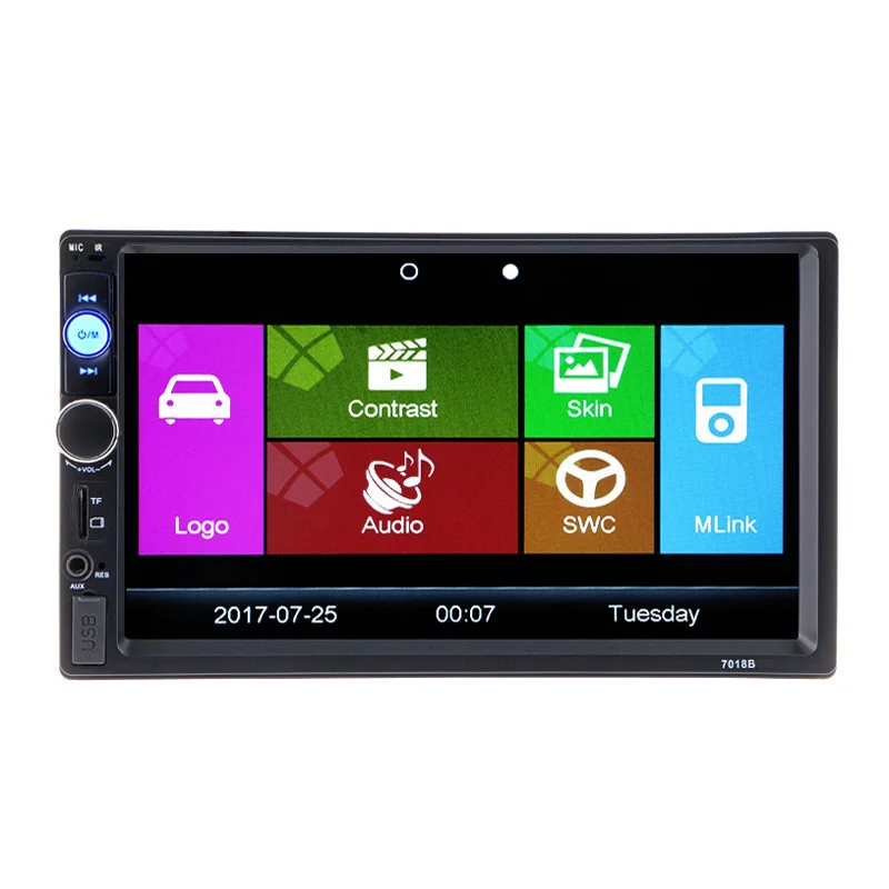 2 Din HD Car Multimedia Player Rear View Camera Bluetooth AUX Adapter Stereo FM Radio MP3 MP5 DVD Audio USB | Автомобили и