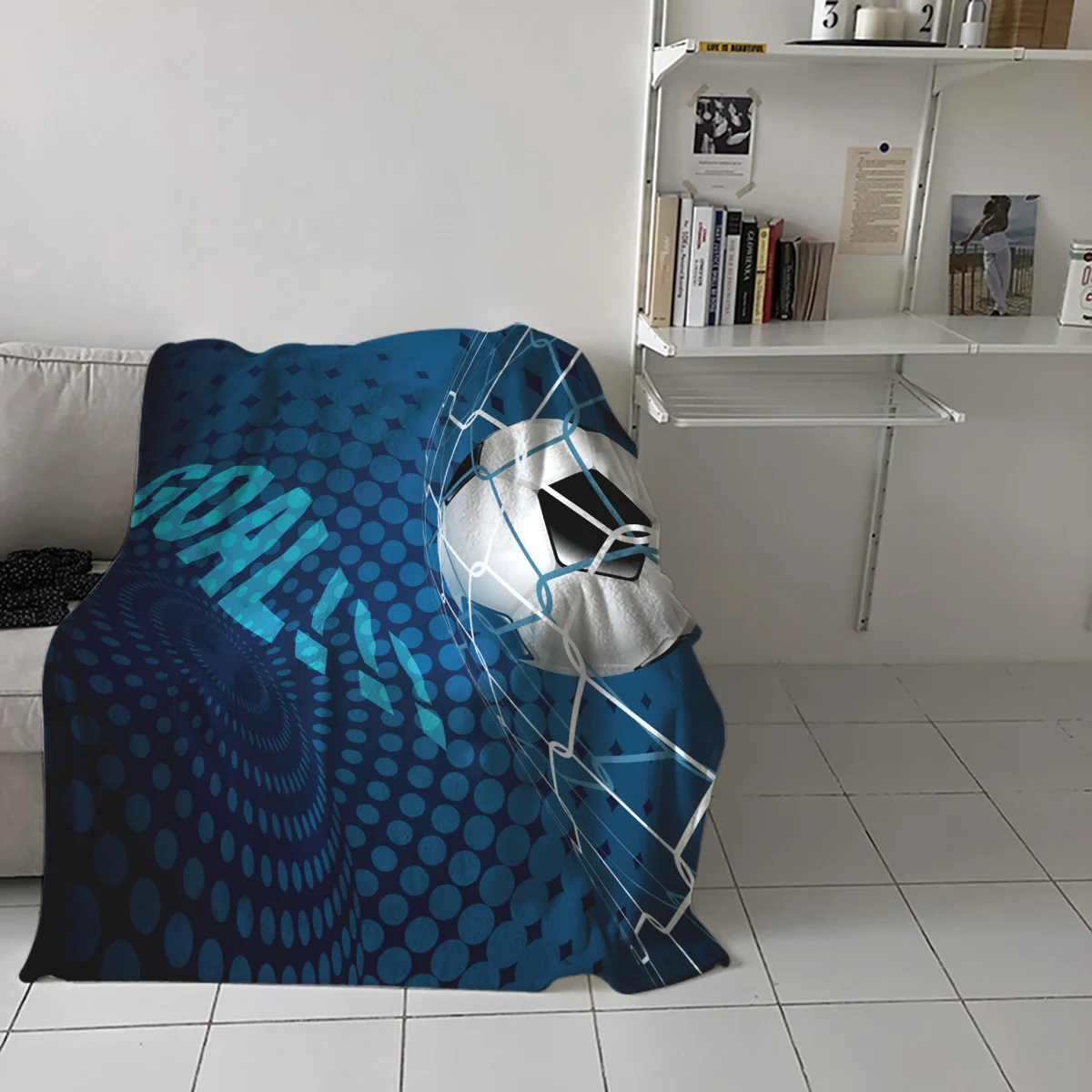 Футбольные шторы мячи футбольное одеяло покрывало флисовое удобное теплое