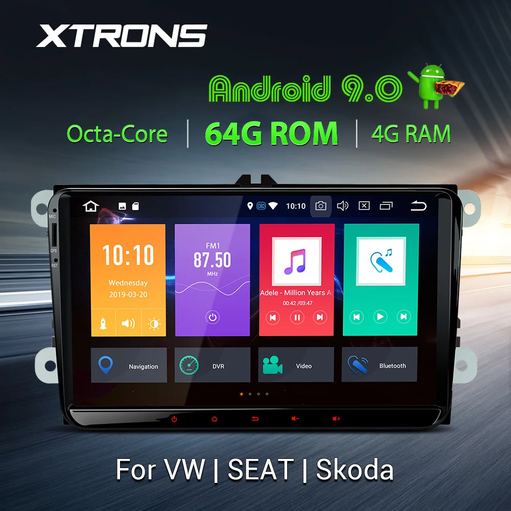 XTRONS " PX5 Android 9,0 Автомобильный плеер радио gps для VW Volkswagen Golf Passat CC Touran Tiguan Sharan для сиденья для SKODA No DVD