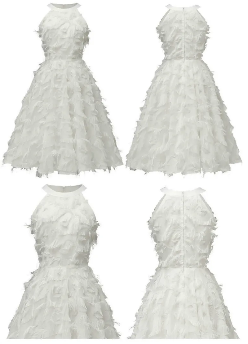 KAUNISSINA robe de изящные вечерние платья с бретелькой на шее без рукавов розовые красные трапециевидные короткие платья