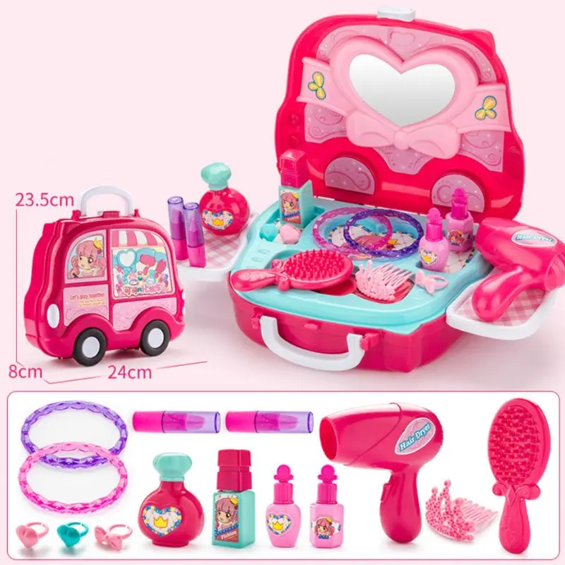 

G2AD Children Kids Kitchen Kitchenware Make Up Pretend Role Play Toys Playset Travel Case Kit For Boys Girls Educational Gift