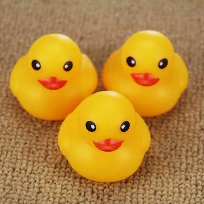 Pet Toy Vinyl Vocal Little Yellow Duck Dog Squeeze Squeak Funny Safety Rubber Molar Chew Accessories Supplies | Дом и сад